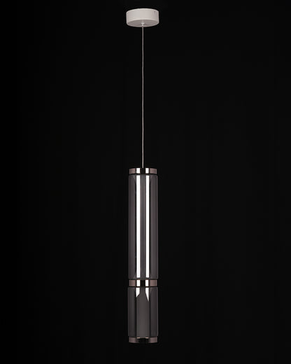 Lumen Arc Petite – 600mm Chrome & Glass LED Pendant