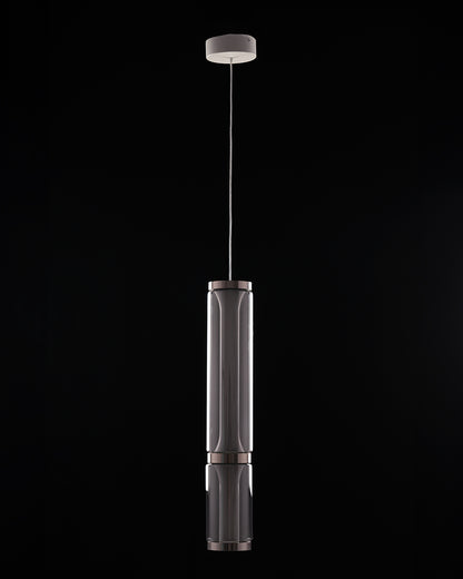Lumen Arc Petite – 600mm Chrome & Glass LED Pendant