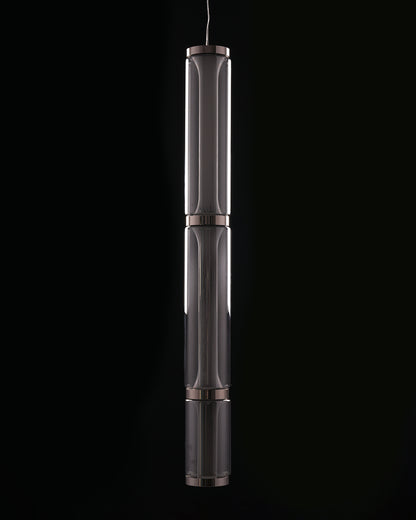 Lumen Arc Mini – Chrome & Glass Vertical LED Pendant