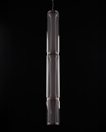 Lumen Arc Mini – Chrome & Glass Vertical LED Pendant