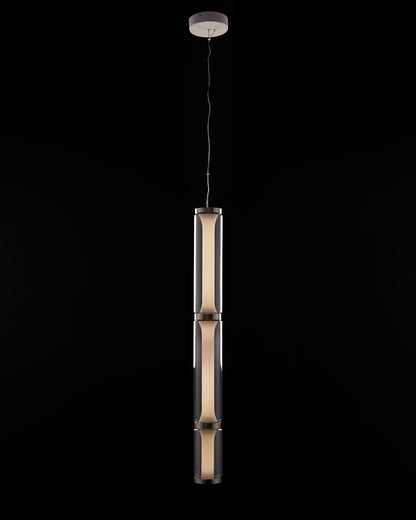 Lumen Arc Mini – Chrome & Glass Vertical LED Pendant