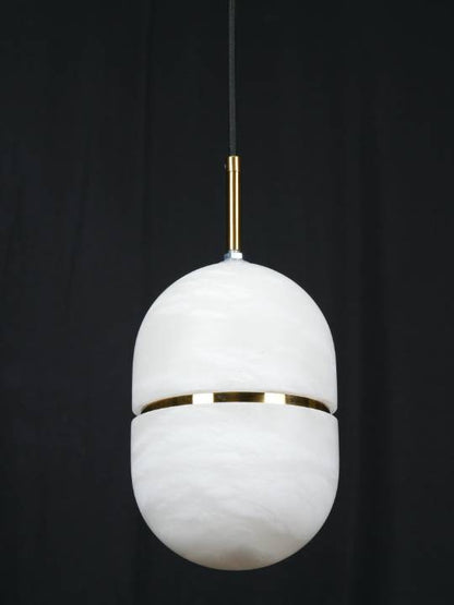 Sorella Petite Pendant – Spanish Alabaster & Brass (E27 Holder)