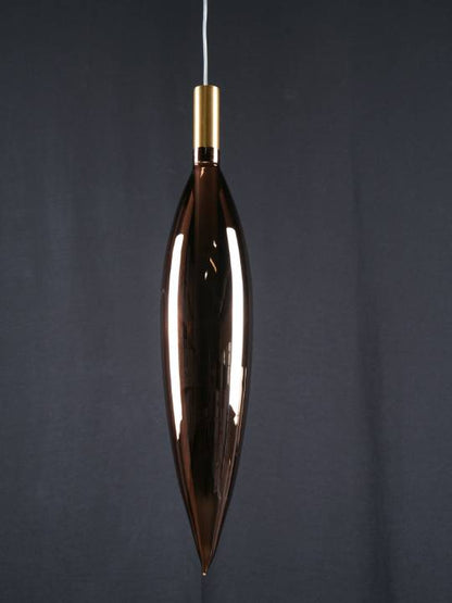 Linéa Tall – Matte Gold & Rose Gold Glass LED Pendant Light (4.3W)