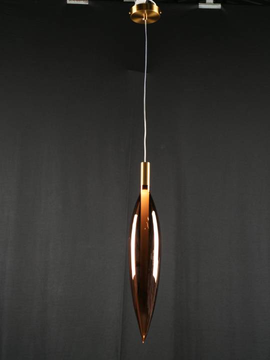 Linéa Tall – Matte Gold & Rose Gold Glass LED Pendant Light (4.3W)
