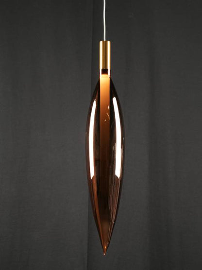 Linéa Tall – Matte Gold & Rose Gold Glass LED Pendant Light (4.3W)