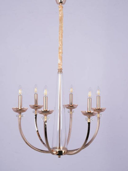 Auréole Classic – Gold-Plated Glass Pendant (6-Light E14)