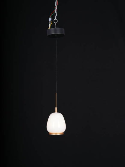 LumoArc Accent – Black & Antique Brass LED Pendant (9W)