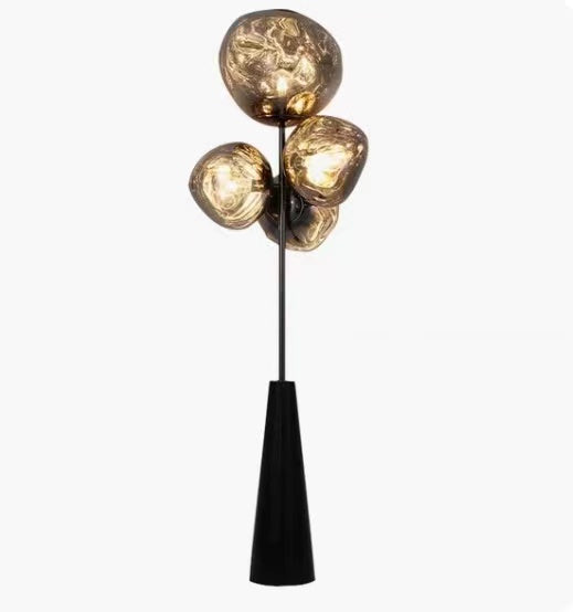 Rosé Column Floor Lamp – Rosegold with Acrylic Diffuser