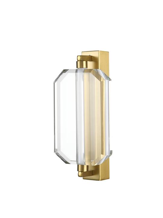 Aureon Mini Crystal Wall Light – Antique Brass