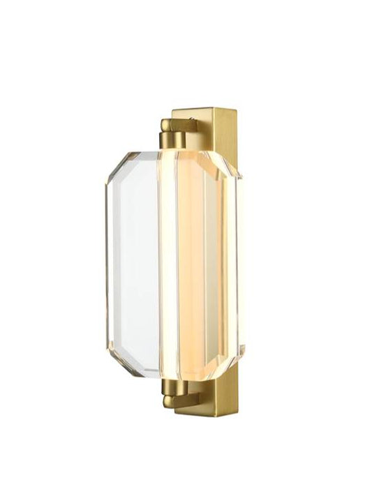 Aureon Mini Crystal Wall Light – Antique Brass