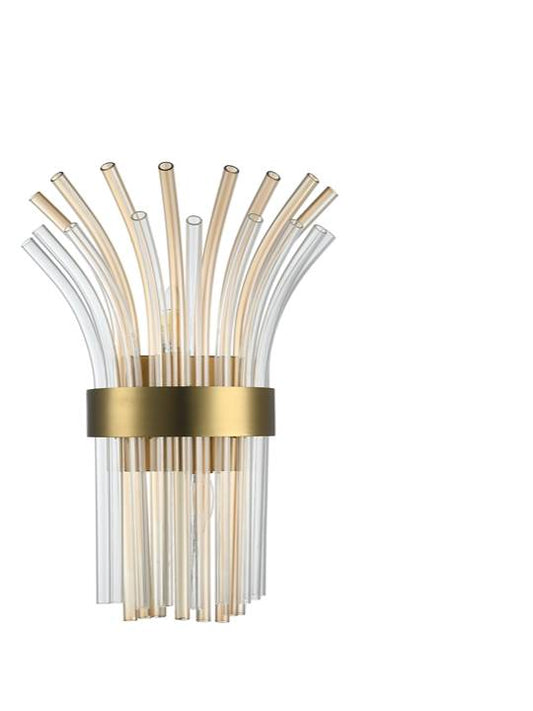 Antique Brass Glass Wall Light