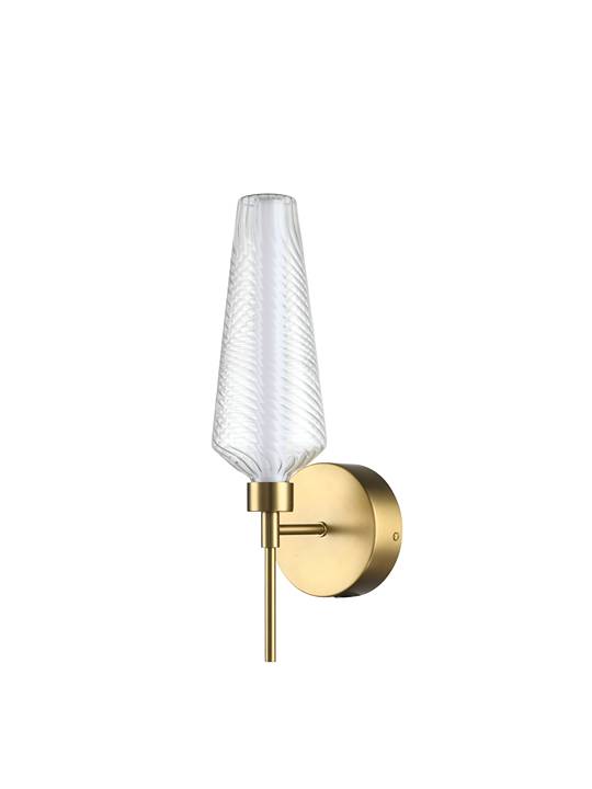 Brass Arc – Antique Wall Light with Glass Diffuser