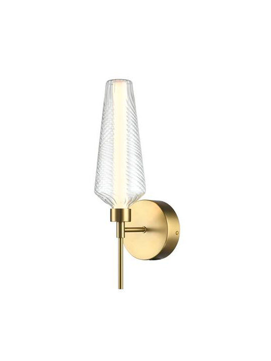Brass Arc – Antique Wall Light with Glass Diffuser