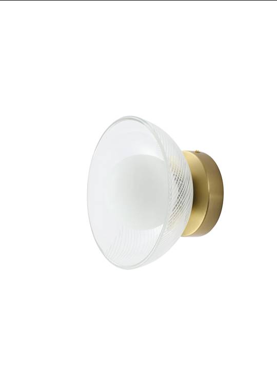 Brass Glow – Antique Brass Wall Light with Glass Diffuser