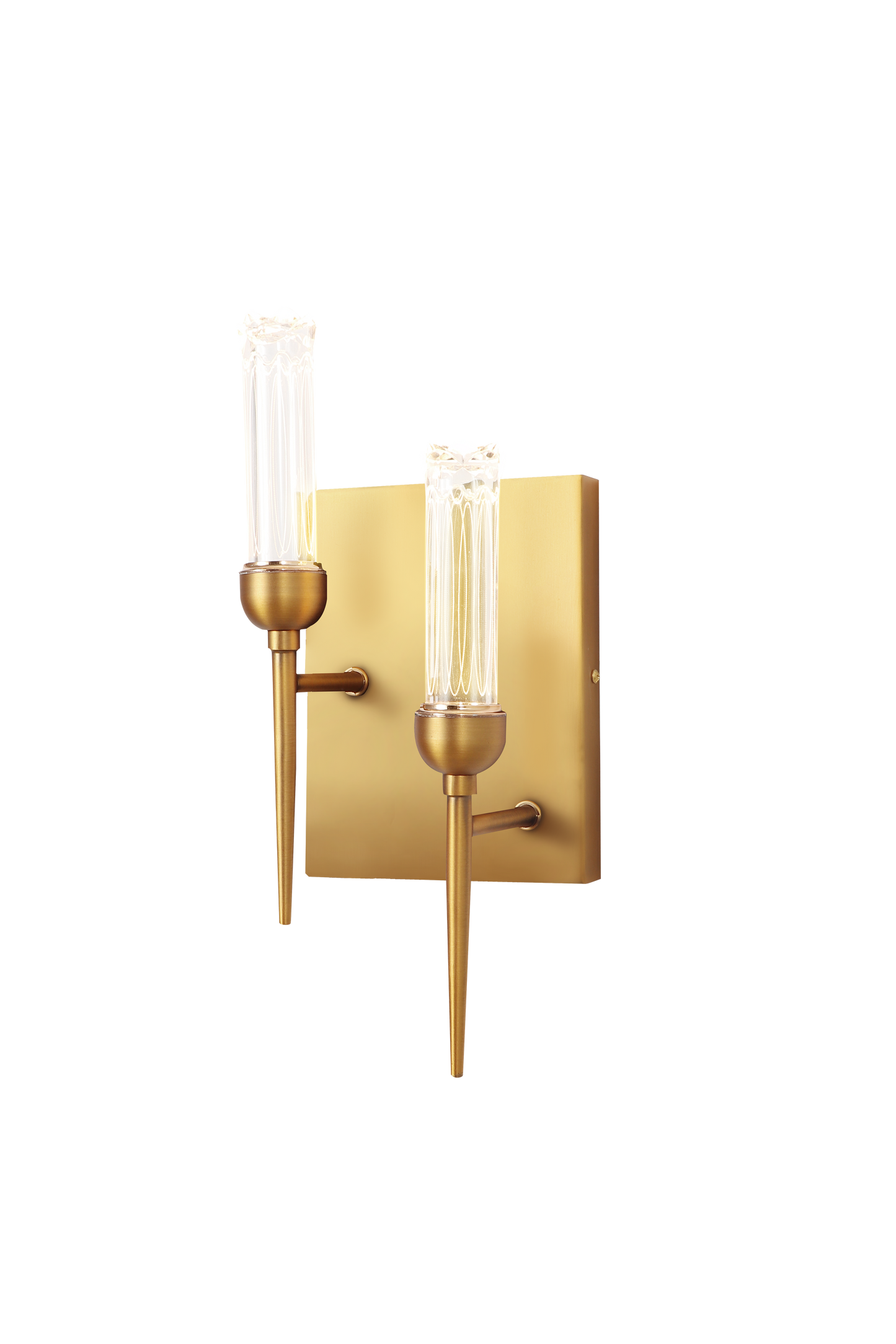 Matte Gold Bronze Wall Light – Twin Spot Ambient Fixture