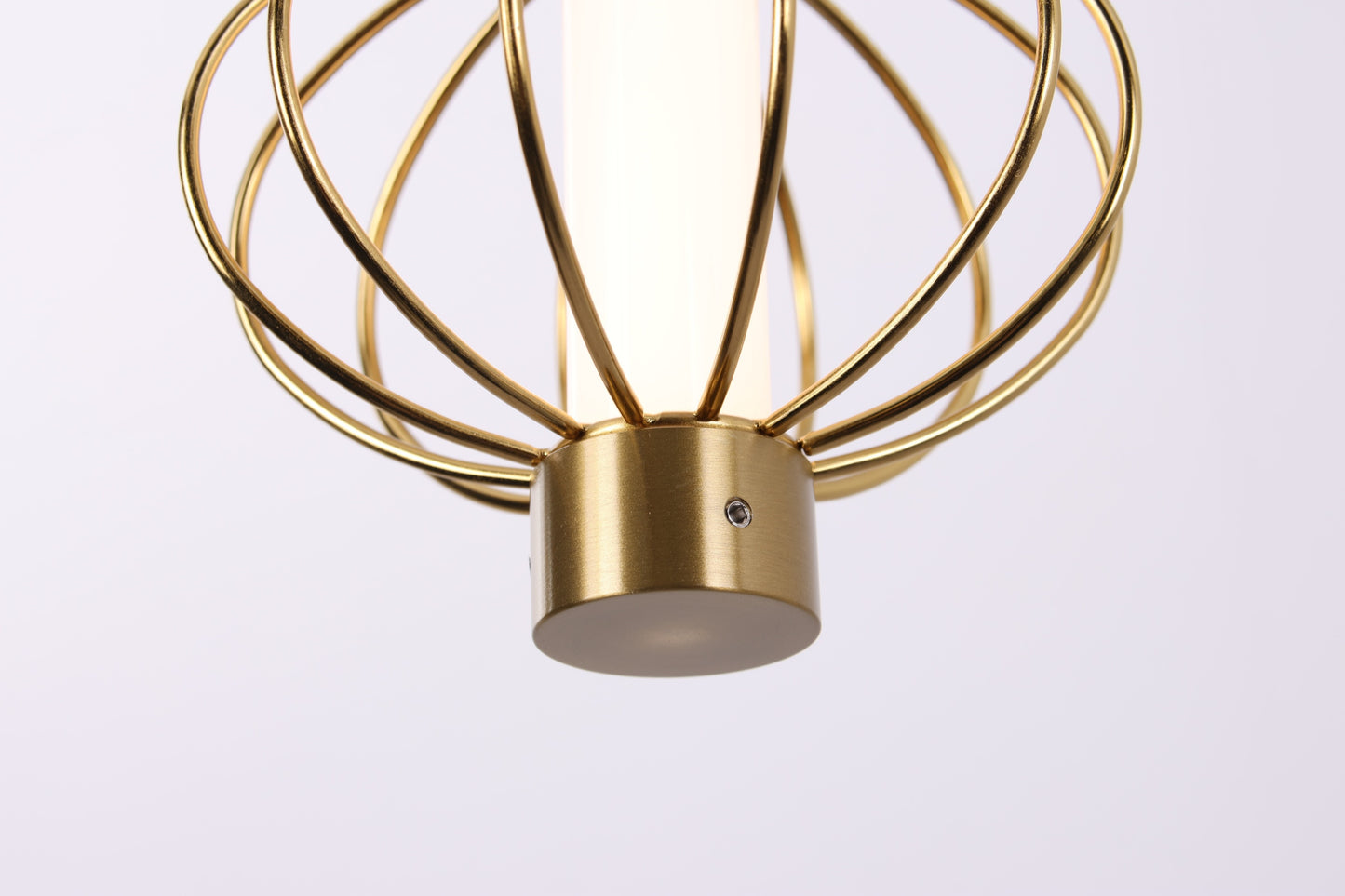 Brass Pendant Light with Acrylic Diffuser