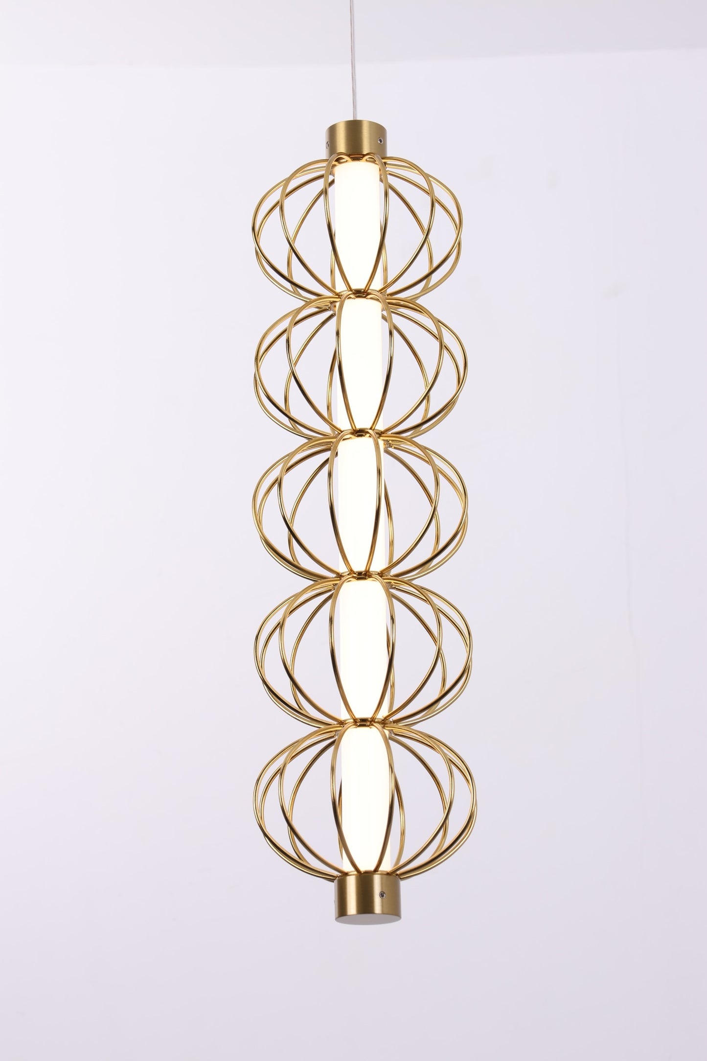 Brass Pendant Light with Acrylic Diffuser