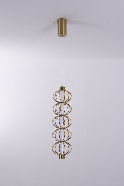 Brass Pendant Light with Acrylic Diffuser