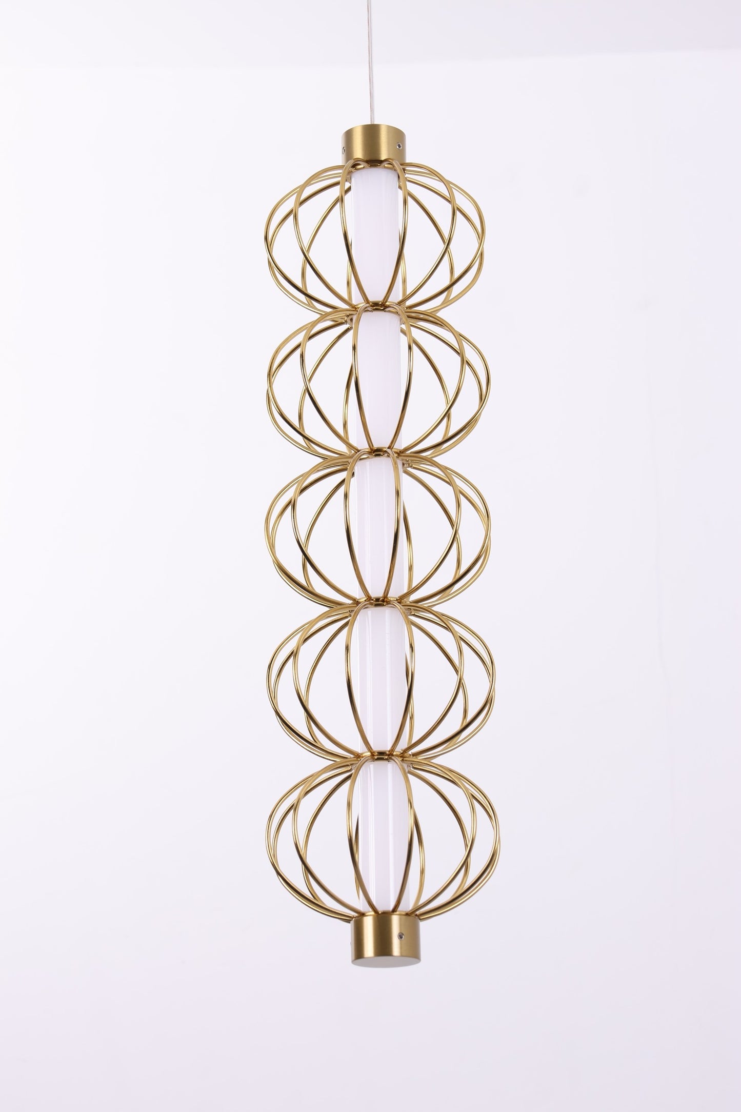 Brass Pendant Light with Acrylic Diffuser