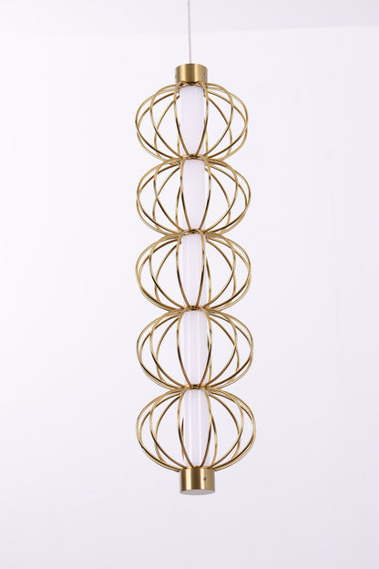 Brass Pendant Light with Acrylic Diffuser