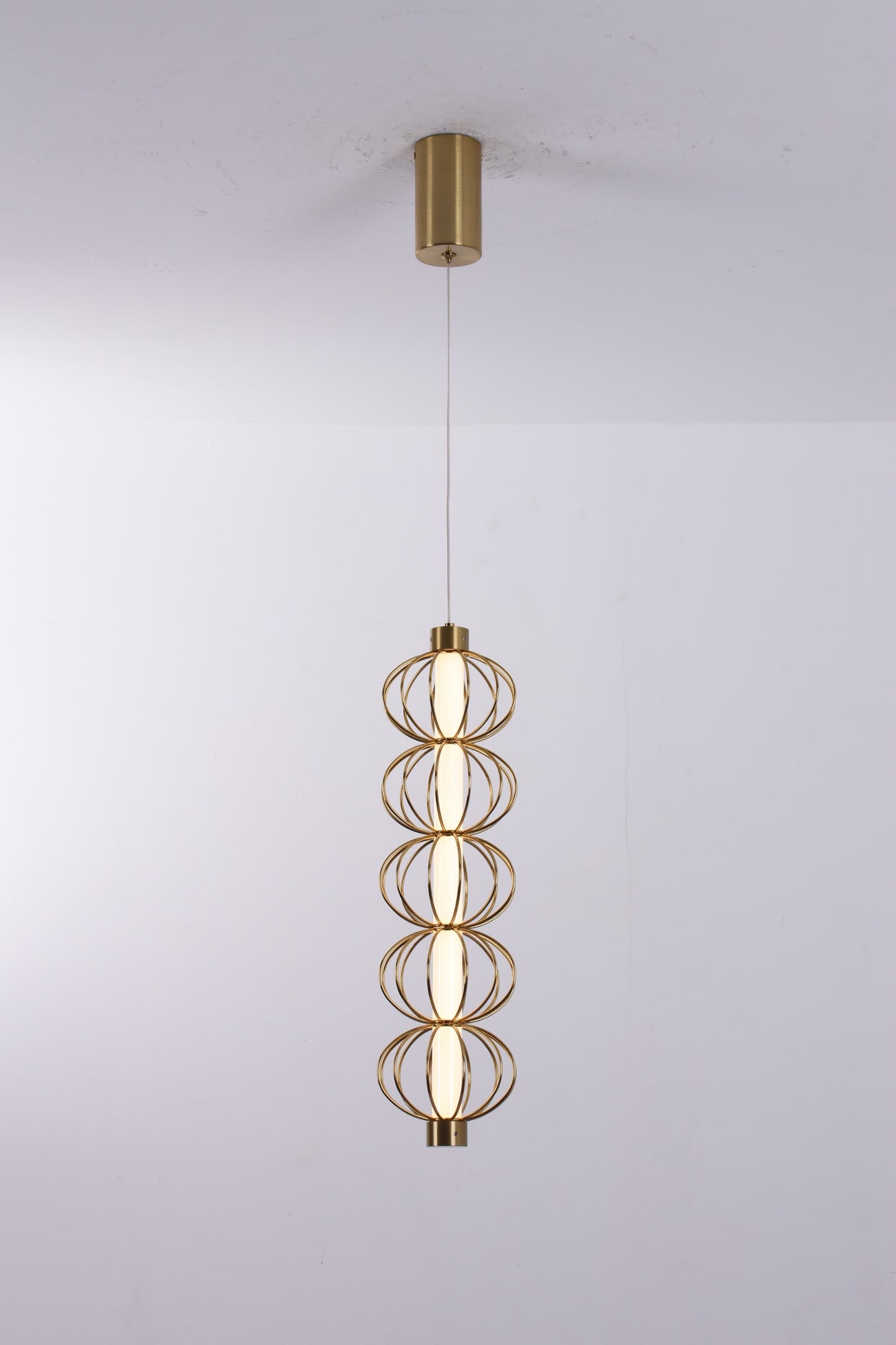 Brass Pendant Light with Acrylic Diffuser