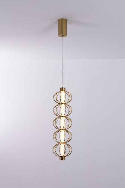 Brass Pendant Light with Acrylic Diffuser