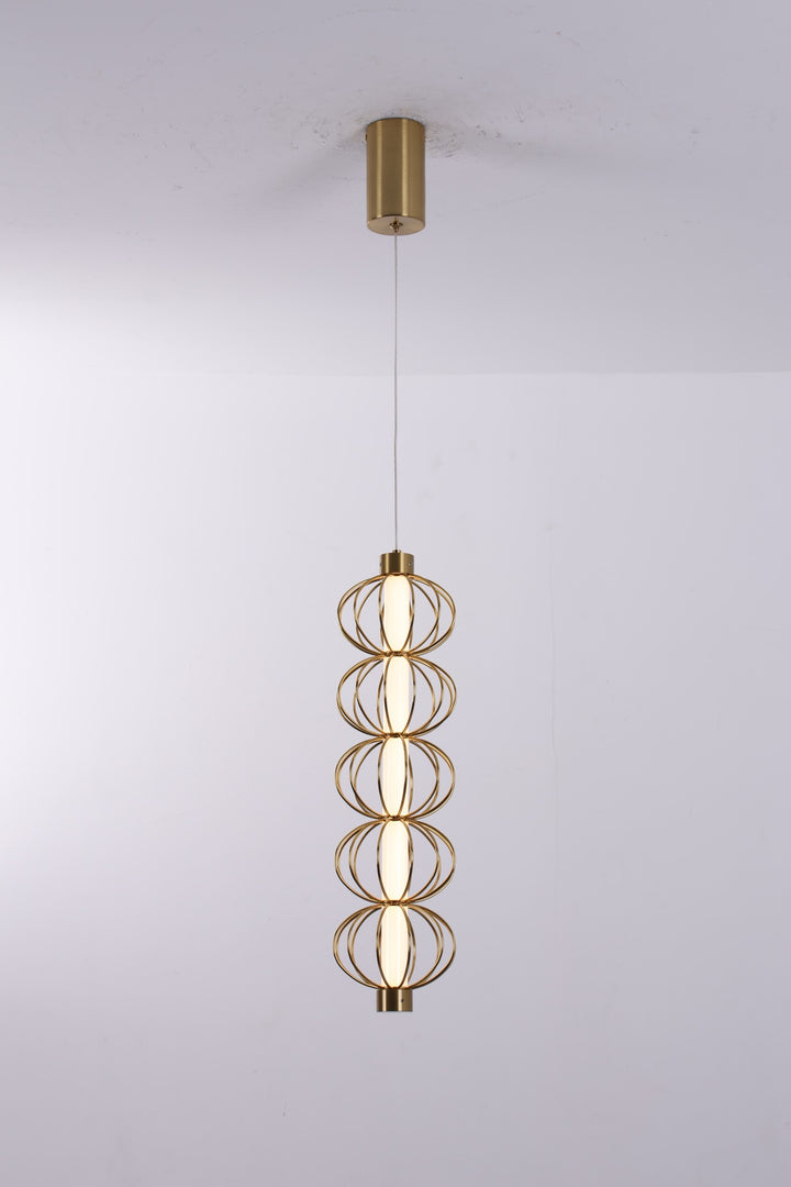 Brass Pendant Light with Acrylic Diffuser