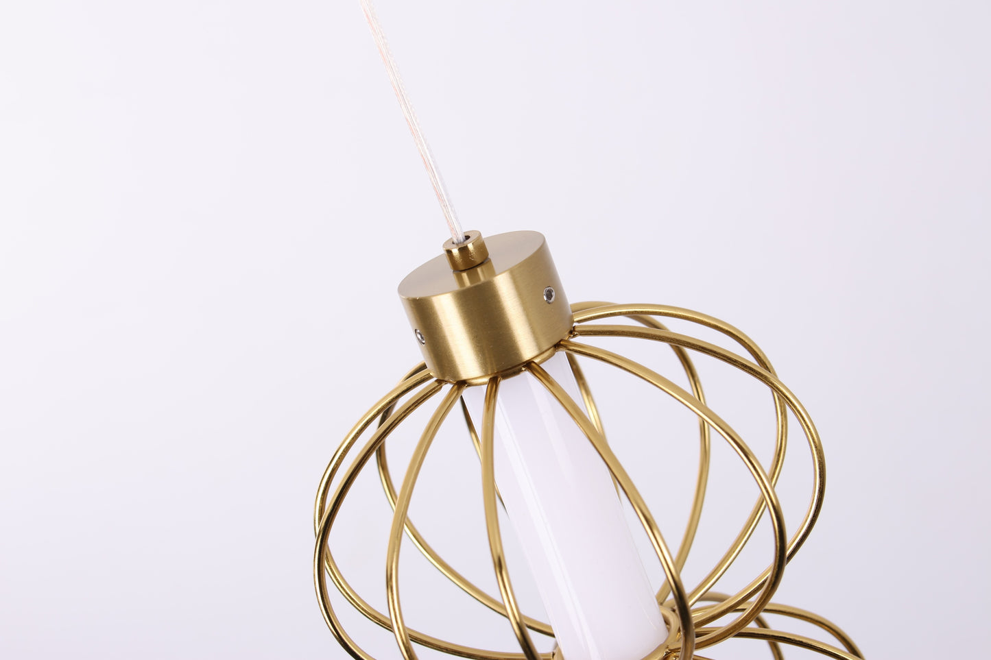Brass Pendant Light with Acrylic Diffuser