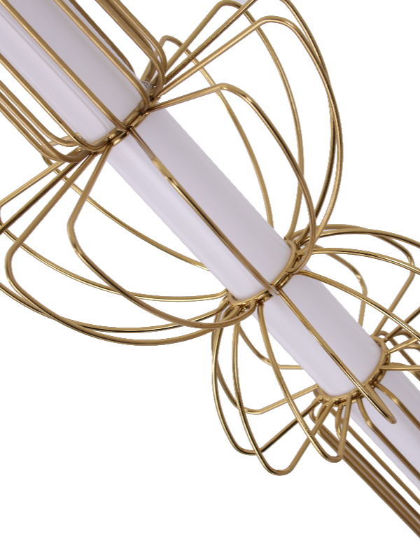 Brass Floor Lamp with Acrylic Diffuser