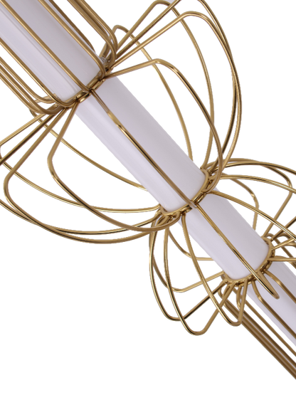 Brass Floor Lamp with Acrylic Diffuser