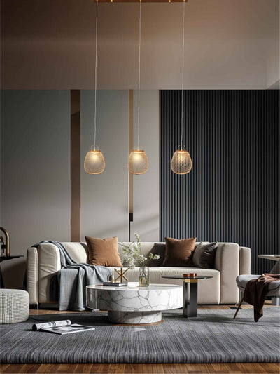 Aurum Linea – Gold Triple LED Pendant (15W)