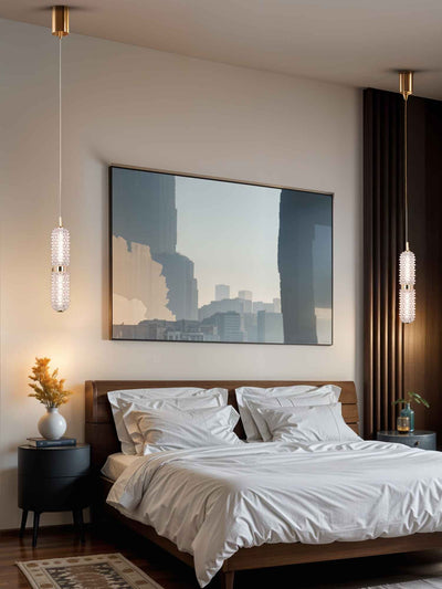 GoldenLoom Solo – Handmade Glass Pendant Light (15W LED)