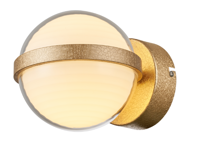 Textured Gold Round Wall Light – 11W LED