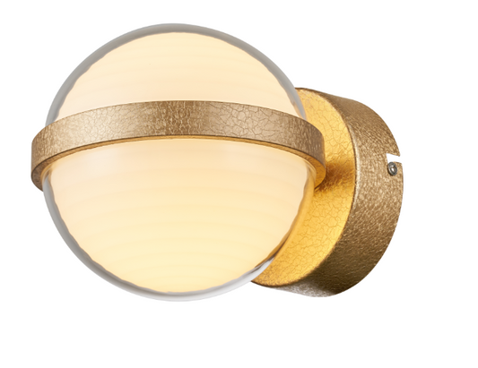 Textured Gold Round Wall Light – 11W LED