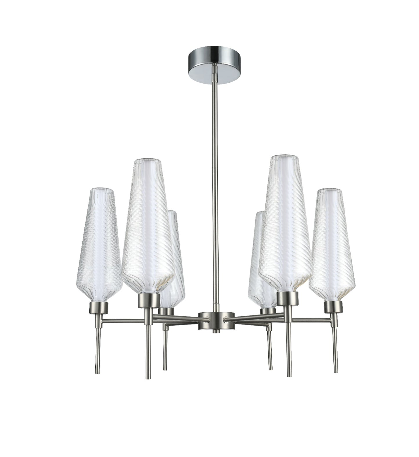 Brass Halo – Antique Chandelier with Glass Diffuser