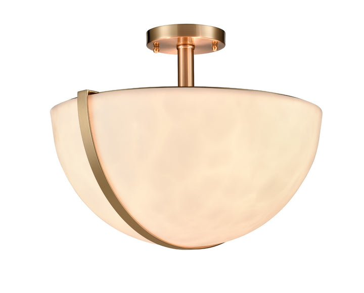 Alba Trio – Brass Alabaster Pendant Light