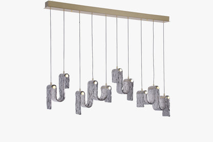 Handcrafted Glass Linear Pendant Light