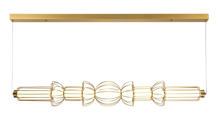 Brass Lumen H – Horizontal Dimmable Pendant in Acrylic and Brass