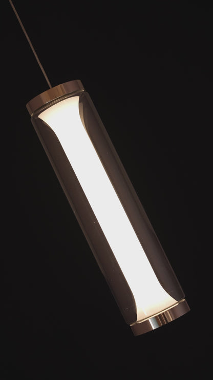 Chrome Halo – Clear Glass LED Pendant